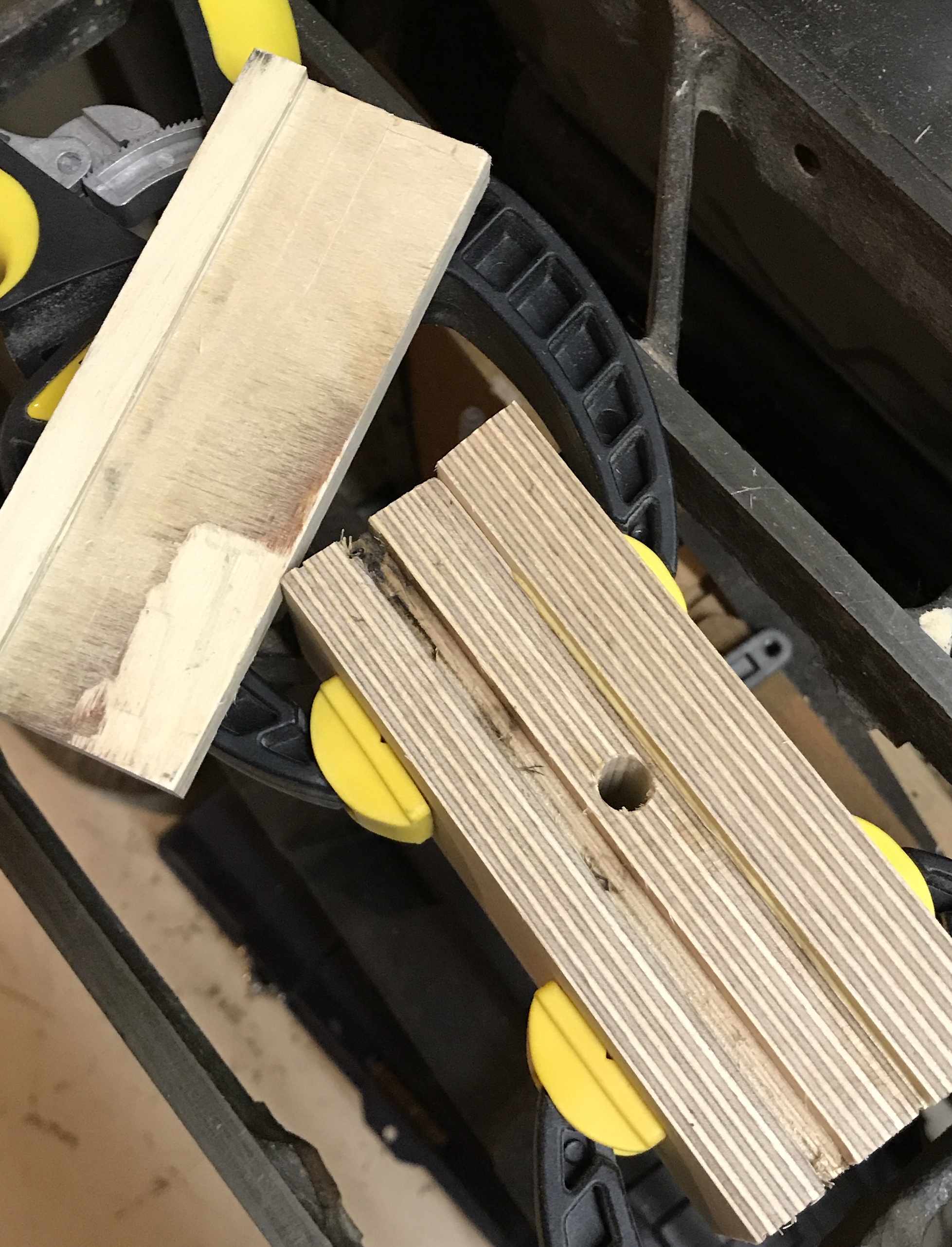 Part of scraper jig & clamp